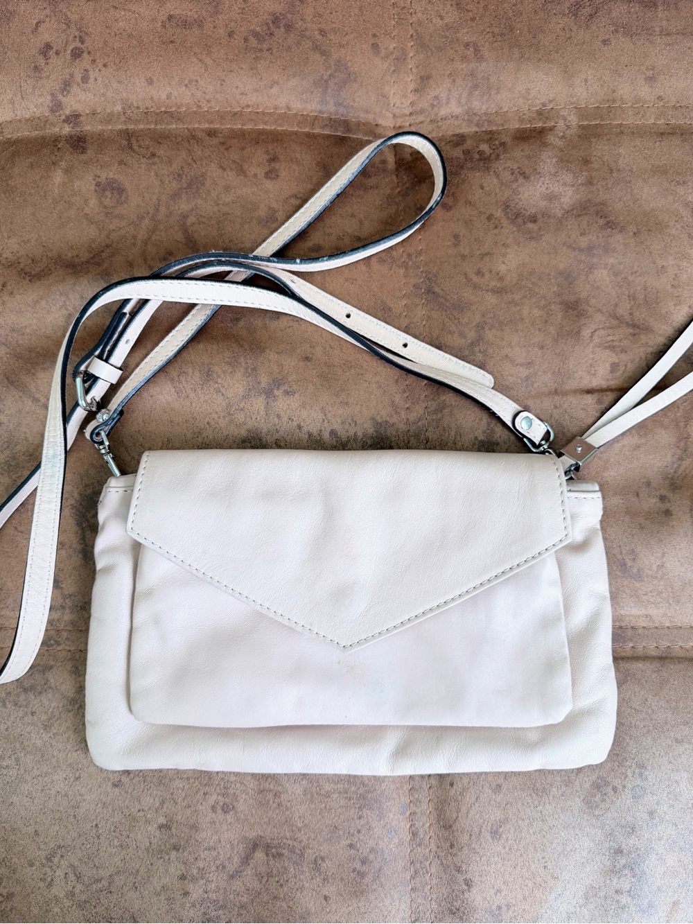 Leather Clutch Handbag, Envelope Design, Prom Evening Purse by Gianni Chiarini